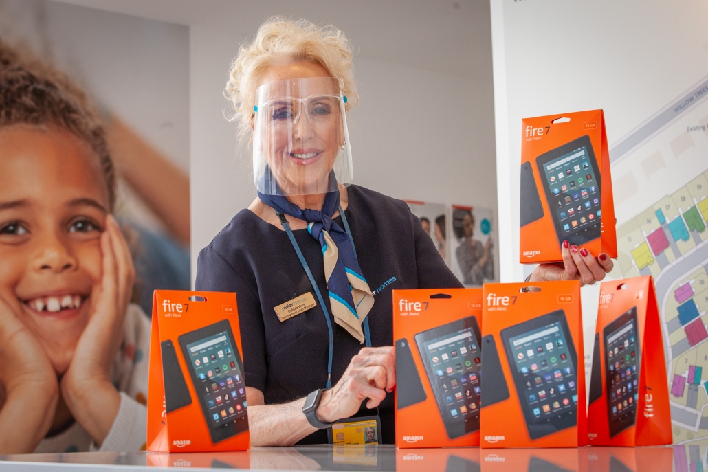 Donation of fire tablets by Miller Homes 1