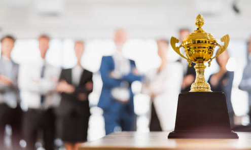 Business people celebrating success